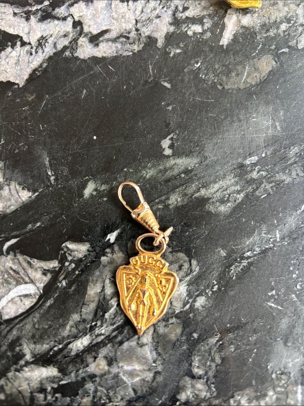 Gucci Vintage Gold Crest Pendant Charm
